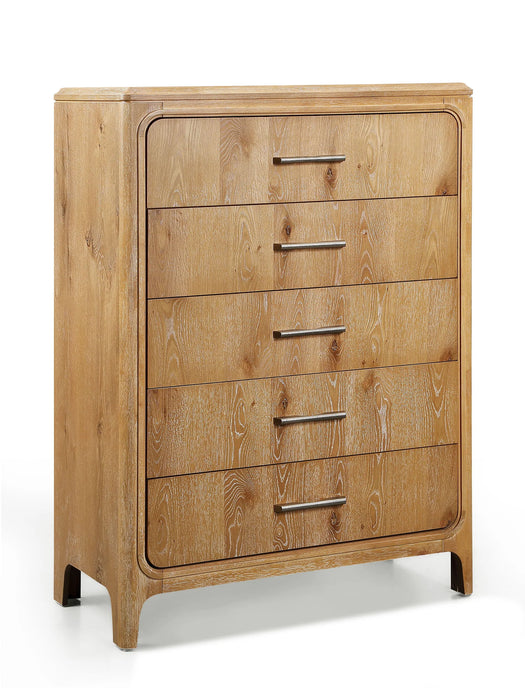Westcott Cerused Natural 5 Drawer Chest