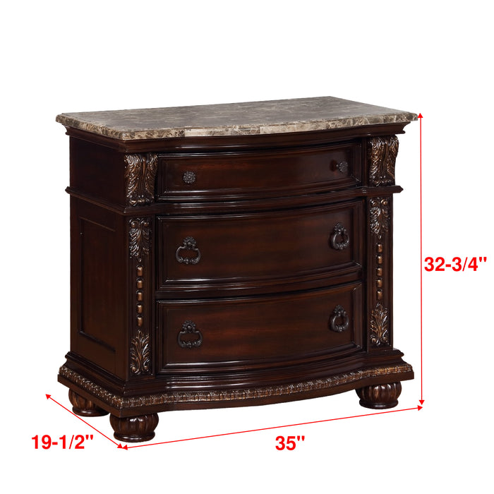 Stanley Nightstand - Dark Cherry