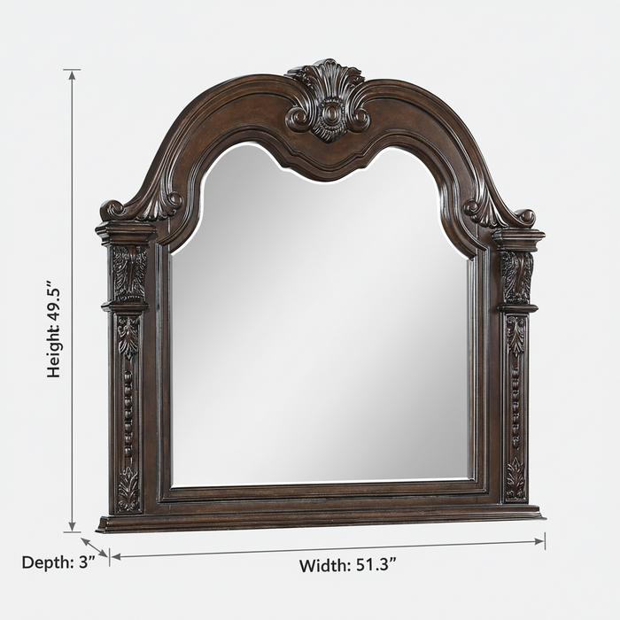 Stanley Dresser Mirror - Oak - Bevel Edge