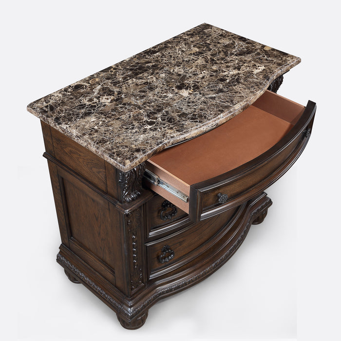 Stanley Night Stand - Oak and Stone