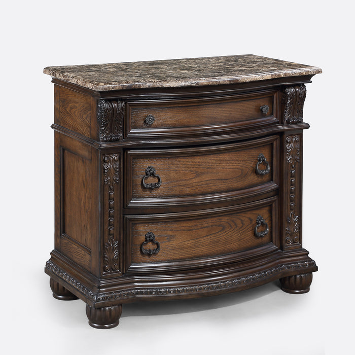 Stanley Night Stand - Oak and Stone