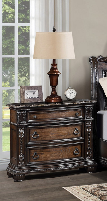 Stanley Night Stand - Oak and Stone
