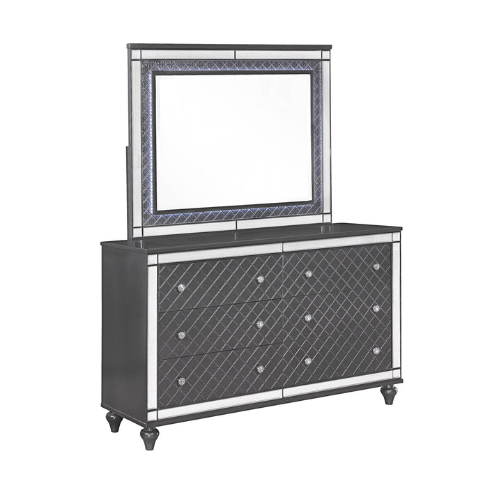 Refino 6 Drawers Dresser In Gray
