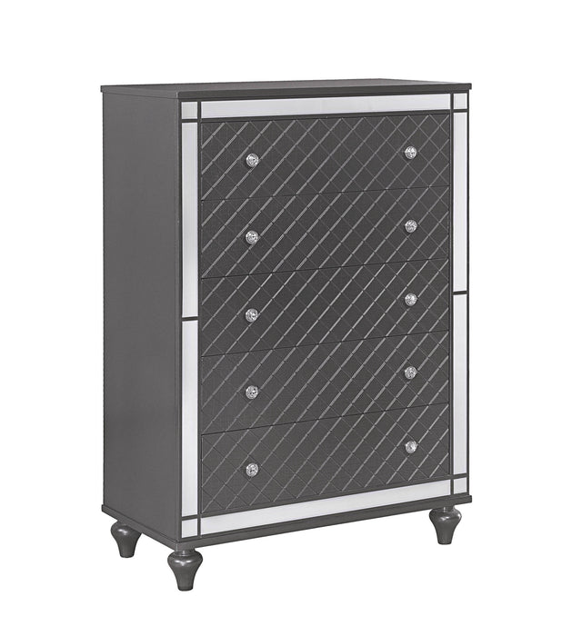 Refino 5 Drawer Chest In Gray