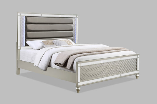 Cristian - King Upholstered Bed - Champagne