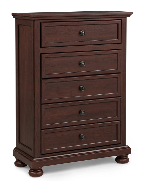 Claribelle Cherry 5 Drawer Chest