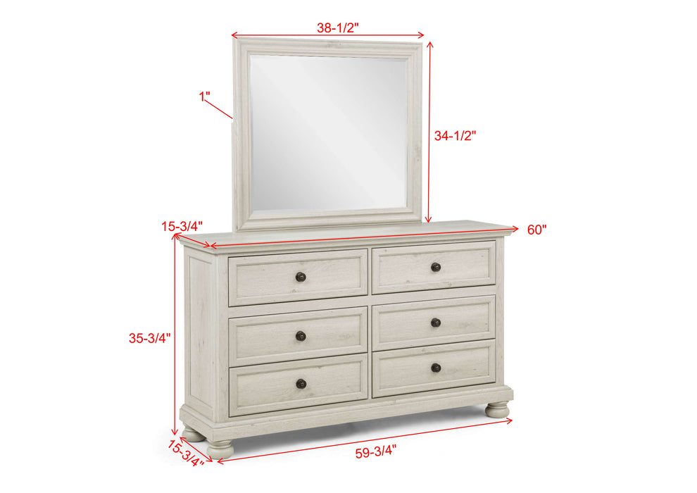 Claribelle Dresser in Dark Cherry or Whitewash