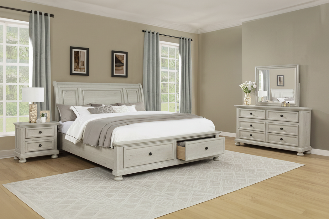 Claribelle Dark Cherry or Whitewash Bedroom Suites