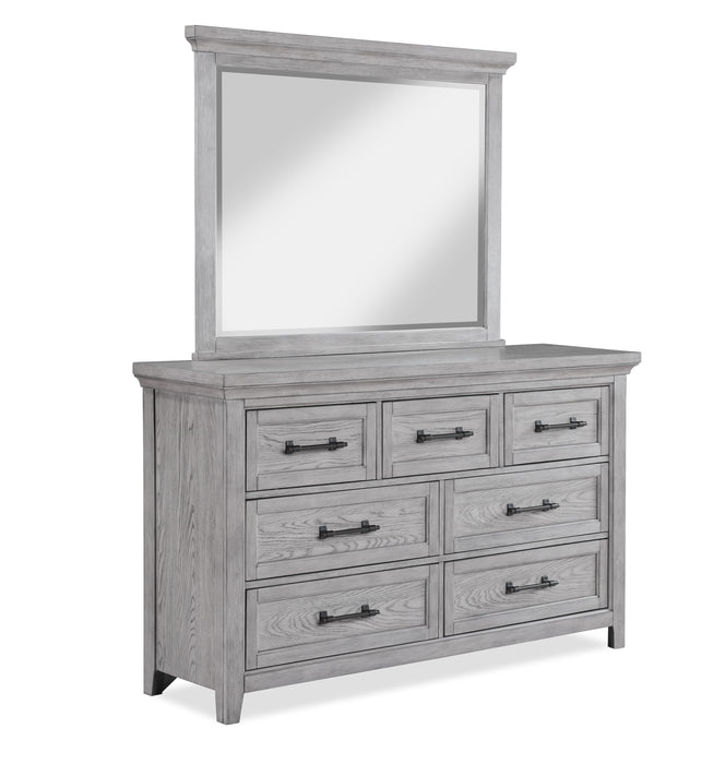Beckett - Dresser & Mirror - Greige or Walnut Brown