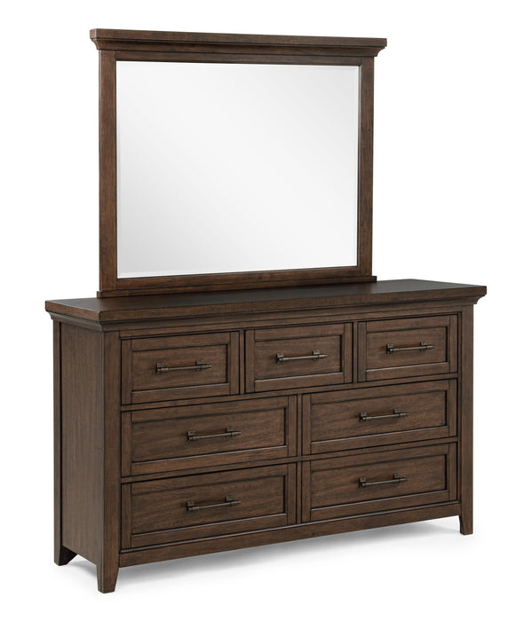 Beckett - Dresser & Mirror - Greige or Walnut Brown