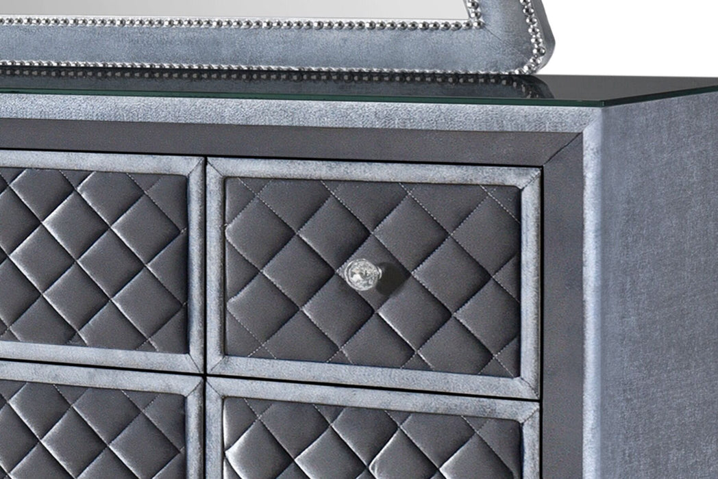Cameo - Dresser & Mirror - Gray