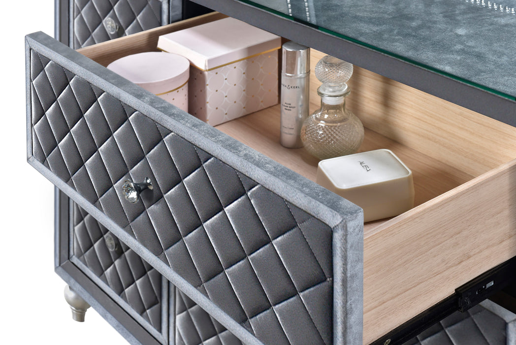 Cameo - Dresser & Mirror - Gray