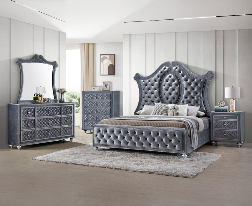 Cameo - Dresser & Mirror - Gray