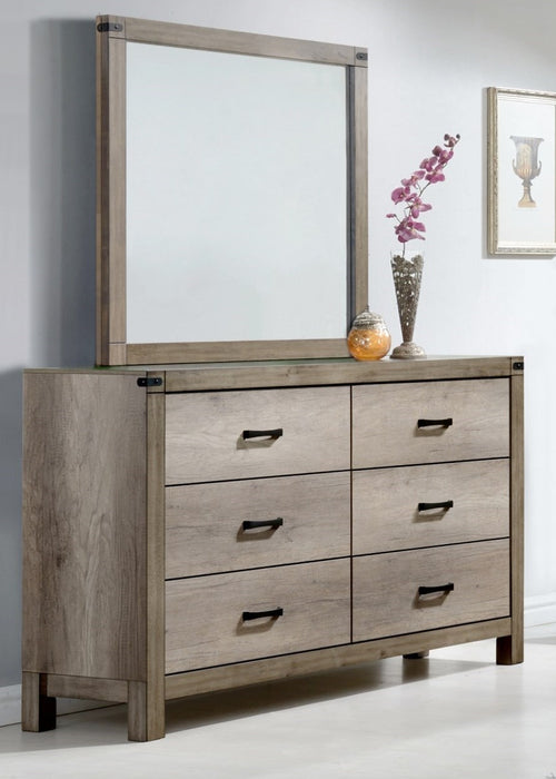 Matteo 6 Drawer Double Dresser with Optional Mirror