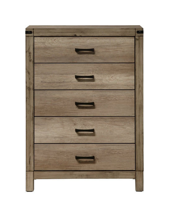 Matteo Weathered Gray 5 Drawer Chest