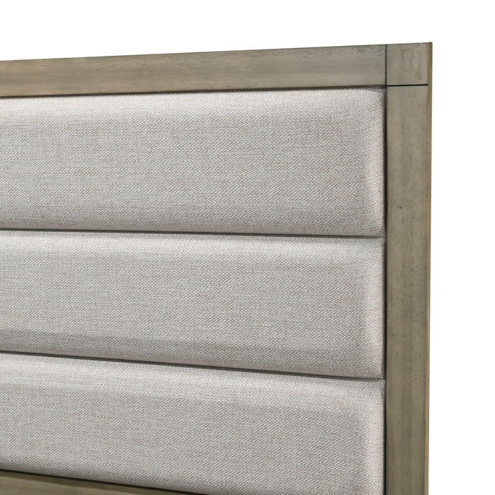 Matteo Tan Upholstered Panel Bed