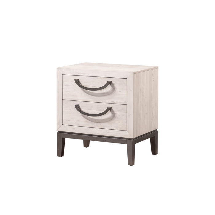 Veda 2 Drawer Nightstand In Beige