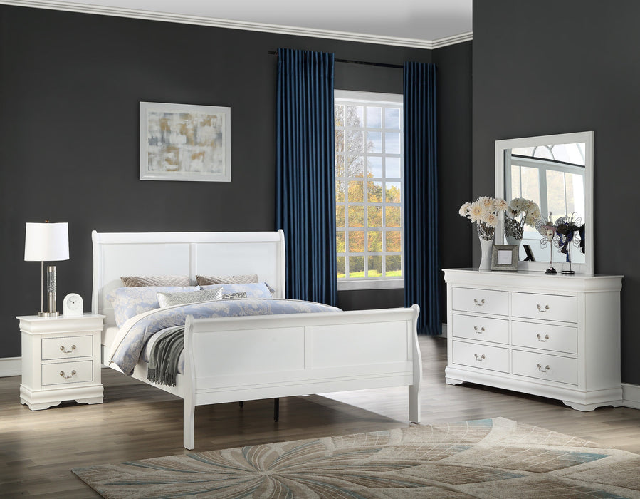 Louis Philip - Full Bed - White