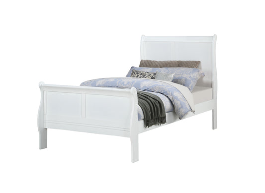 Louis Philip - Twin Bed - White