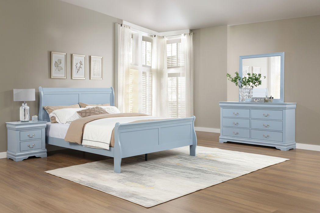 Louis Philip Blue Bedroom Sets by Crown Mark