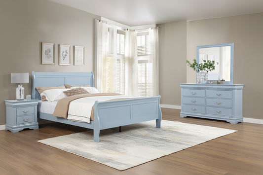 Louis Philip Blue Bedroom Sets by Crown Mark