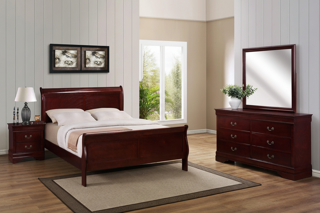 Louis Philip Cherry Bedroom Sets by Crown Mark