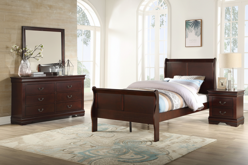 Louis Philip Cherry Bedroom Sets by Crown Mark