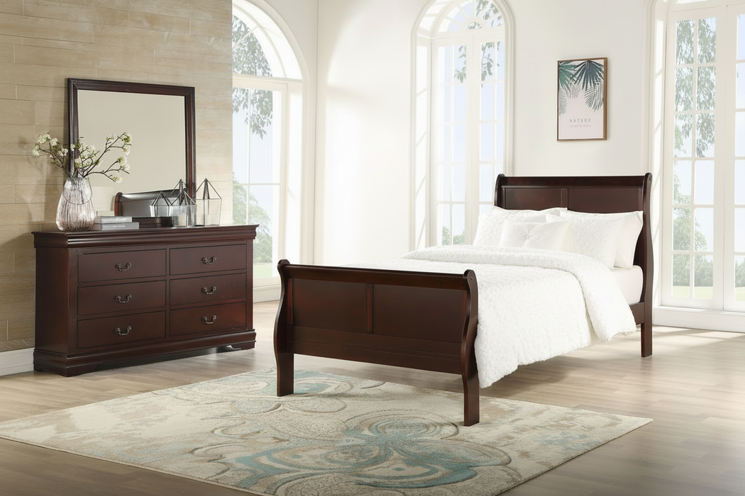 Louis Philip Cherry Bedroom Sets by Crown Mark