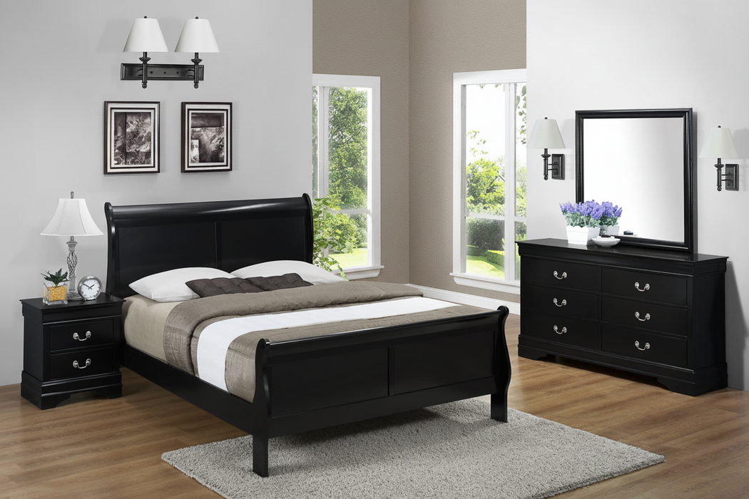 Louis Philip Black Bedroom Sets by Crown Mark