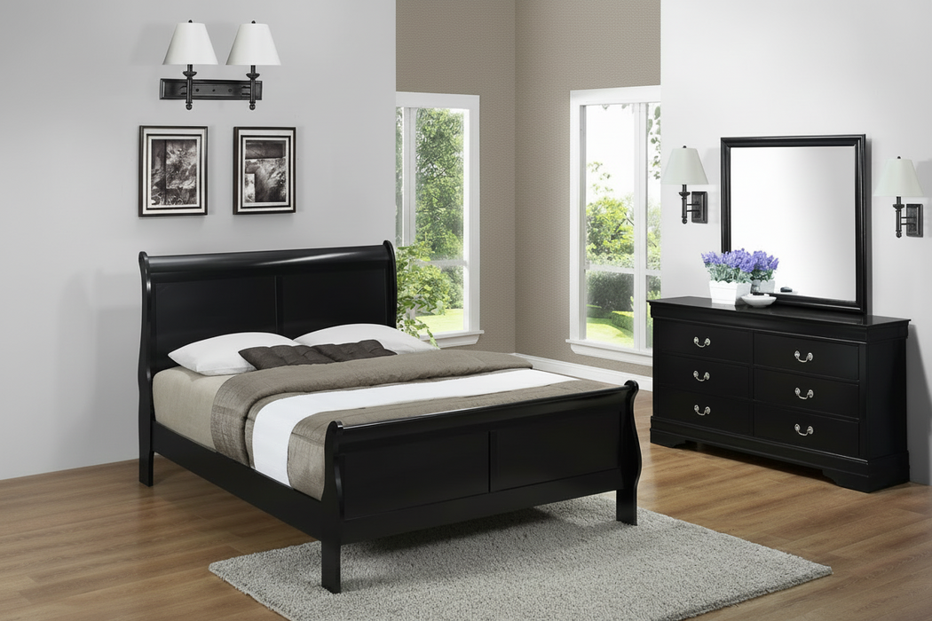 Louis Philip Black Bedroom Sets by Crown Mark