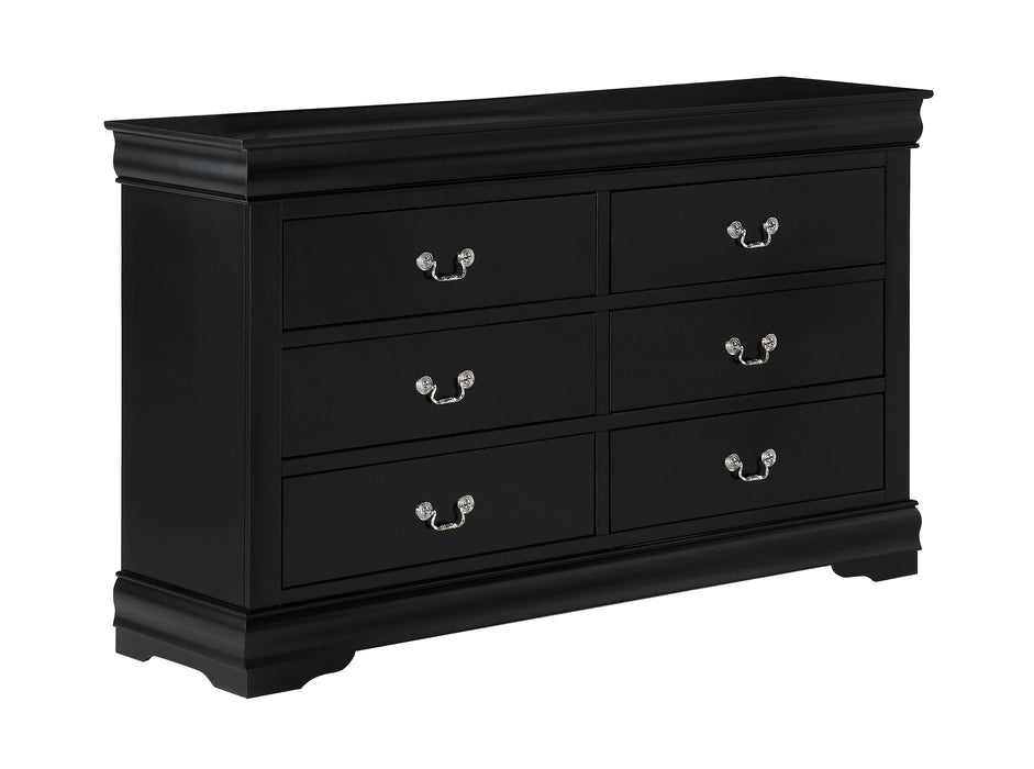 Louis Philip - Dresser & Mirror - Black