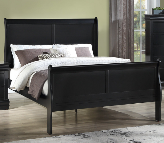 Louis Philip - Queen Bed - Black