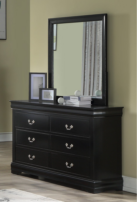 Louis Philip - Dresser & Mirror - Black