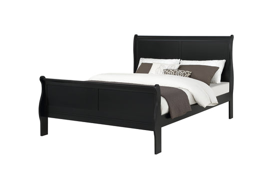 Louis Philip - Queen Bed - Black