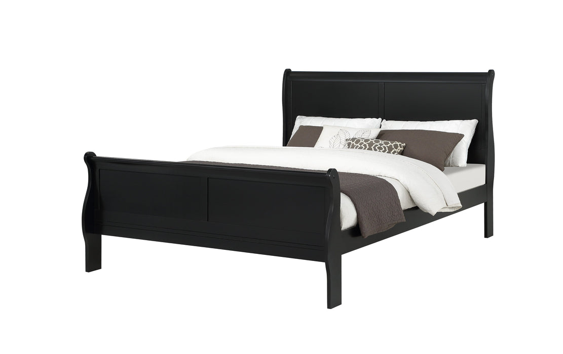 Louis Philip - King Bed - Black
