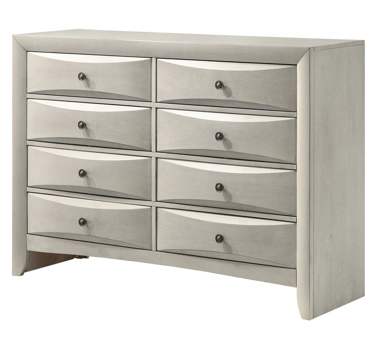 Emily - Dresser & Mirror - White