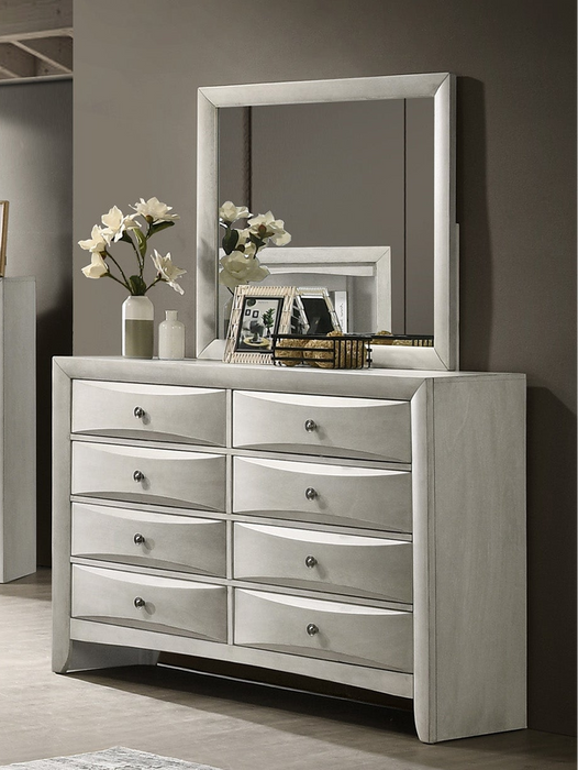 Emily - Dresser & Mirror - White