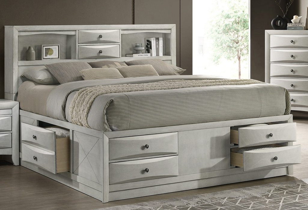 Emily - King Captains Bed - White