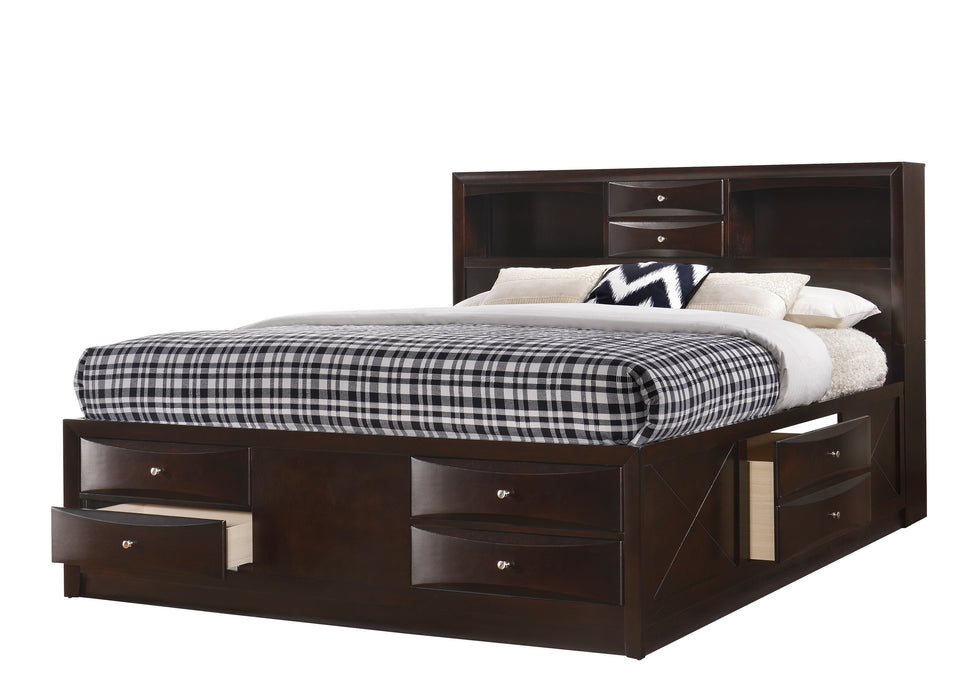 Emily - King Bed - Brown