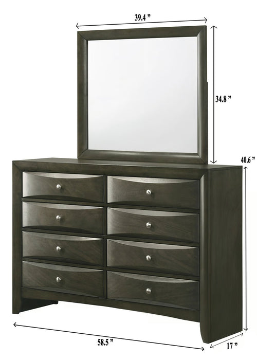 Emily - Dresser 8 Drawers - Cherry