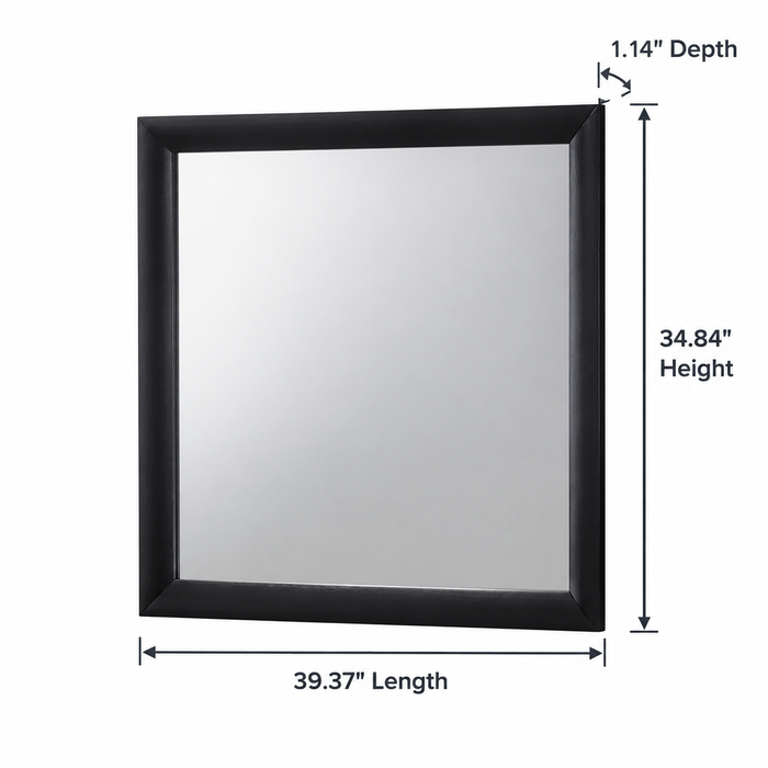 Emily Dresser Top Mirror In Black