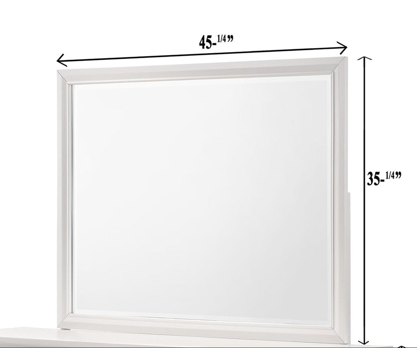 Lyssa Frost Whiter Dresser Top Mirror