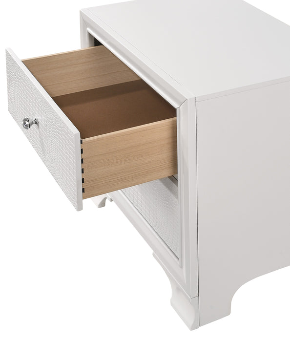 Lyssa Frost White 2 Drawer Nightstand