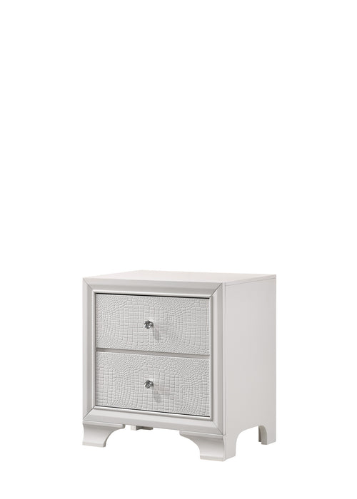Lyssa Frost White 2 Drawer Nightstand