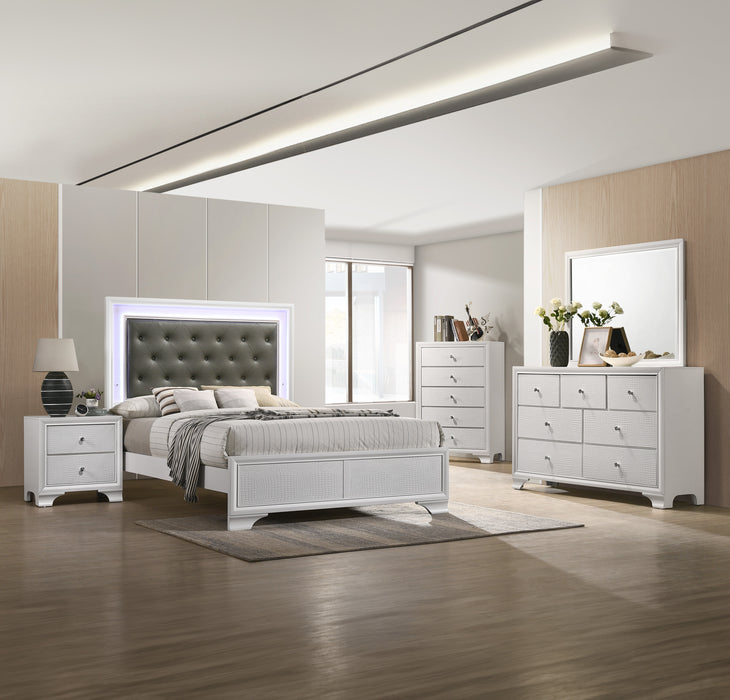 Lyssa Frost White 2 Drawer Nightstand