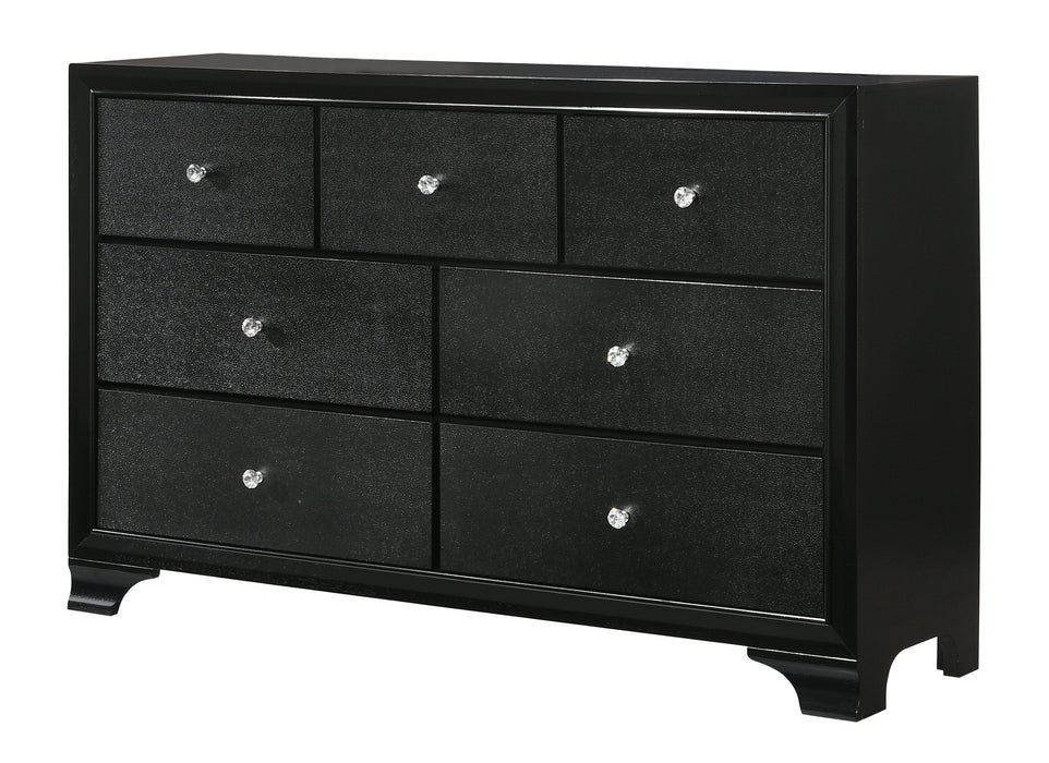 Micah 7 Drawer Dresser In Black