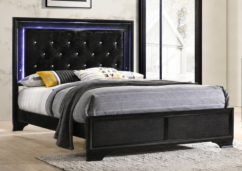 Micah Panel Bed In Black