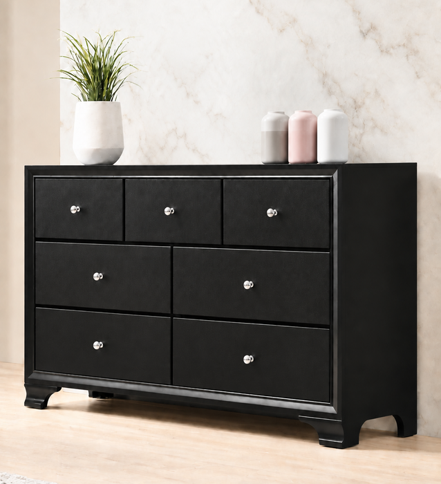 Micah 7 Drawer Dresser In Black