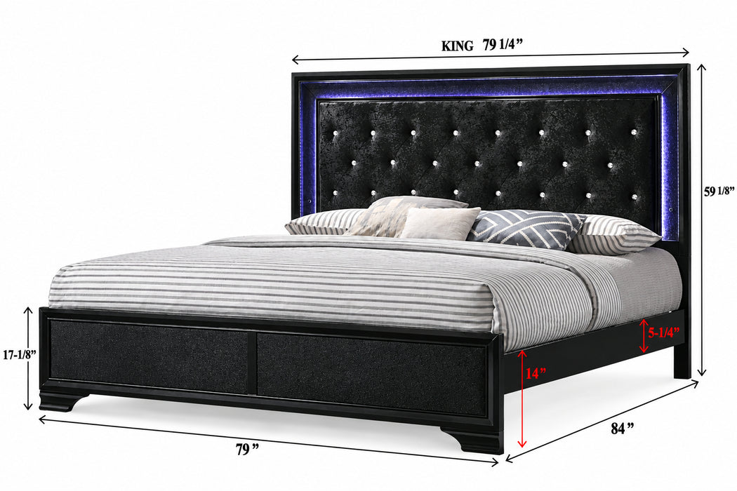 Micah Panel Bed In Black