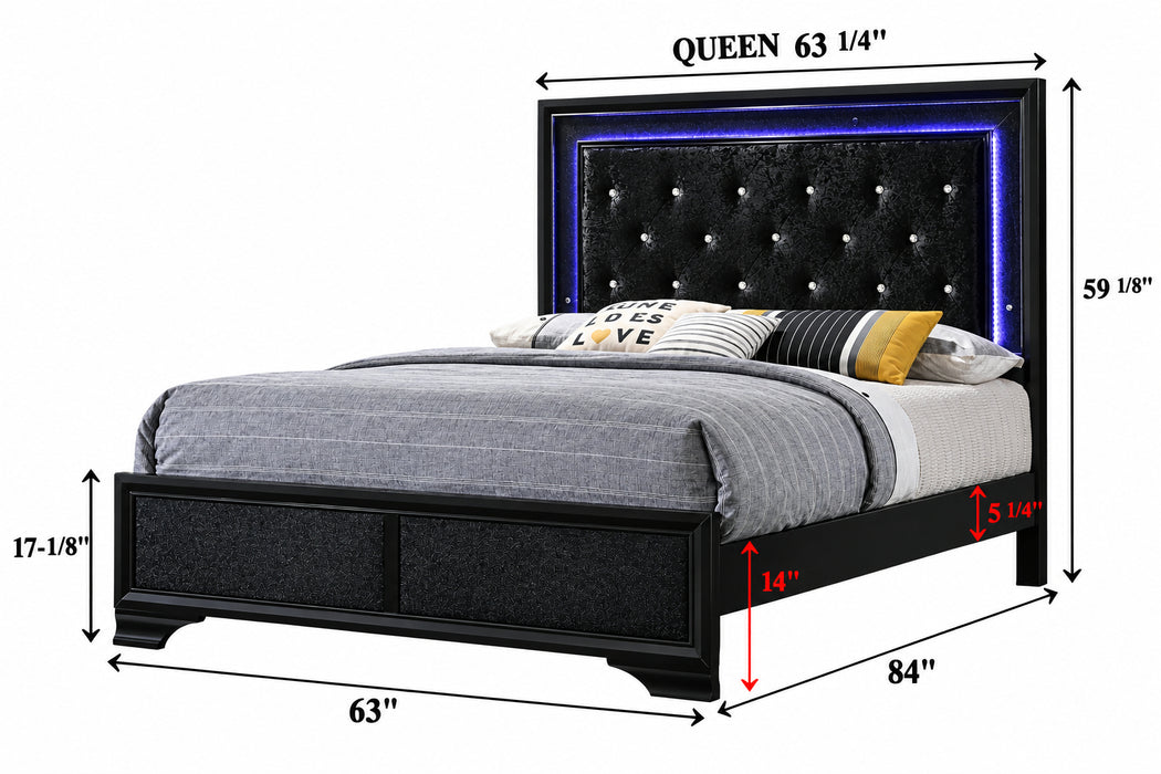 Micah Panel Bed In Black